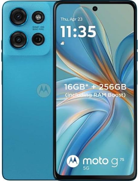 Motorola G75 5G 8GB 256GB Aqua Blue - UAE Version (TDRA) Motorola G75 5G 8GB 256GB Aqua Blue - UAE Version (TDRA)